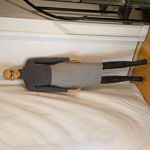 NWOT An Fere (Italy) Grey & White Glenplaid Wool Skirt.